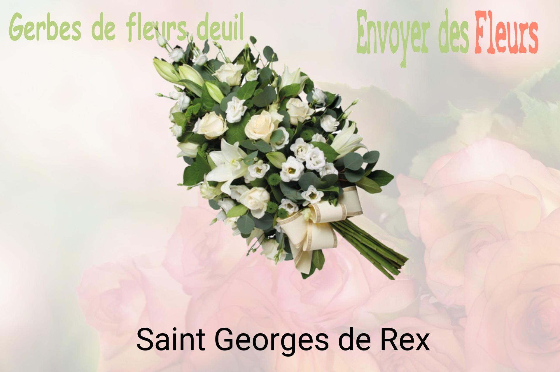 Gerbe de fleurs de deuil livrée à Saint-Georges-de-Rex